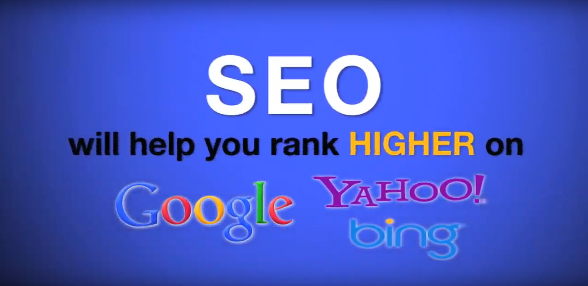 SEO will help you rank higher on Google, Yahoo! and Bing